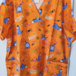 Halloween scrub top